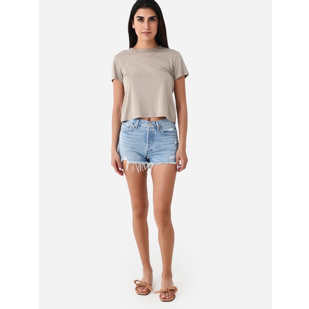 Agolde Women's Parker Vintage Cut-Off Denim Shorts 26 - Picture 7 of 9